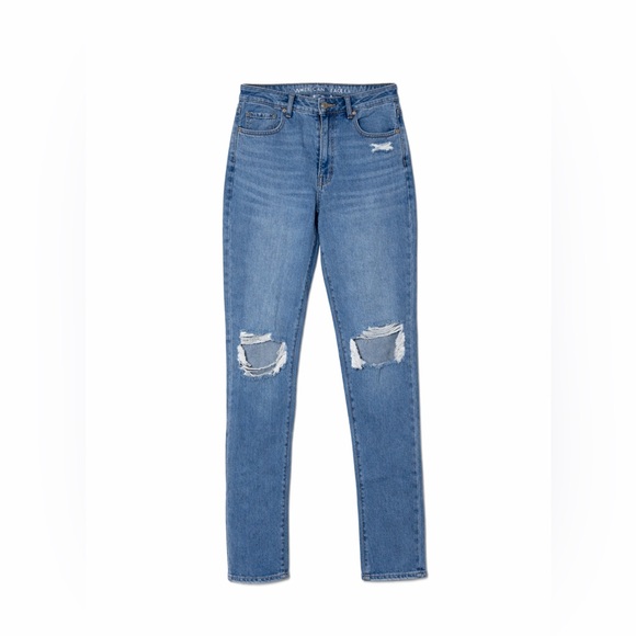 American Eagle Outfitters Denim - American Eagle Outfitters Blue Distressed mom Jeans